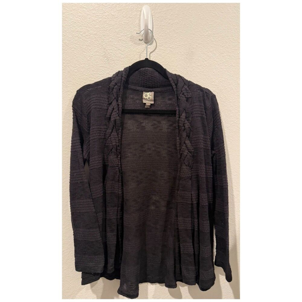 ONE SEPTEMBER Black Open Boho Cardigan Sweater